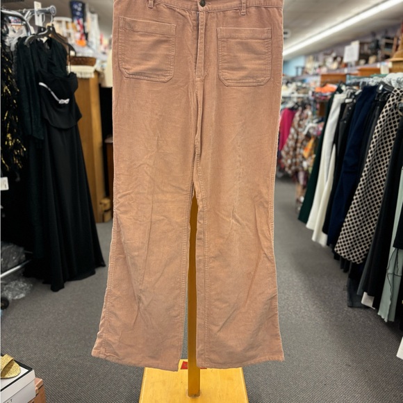 Monterey Ladies 30 Tan/Beige Corduroy Pants Loose Long - Picture 1 of 7